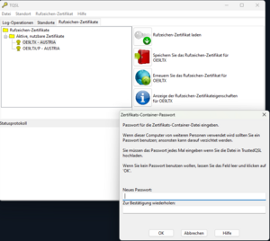 TQSL Export Zertifikat